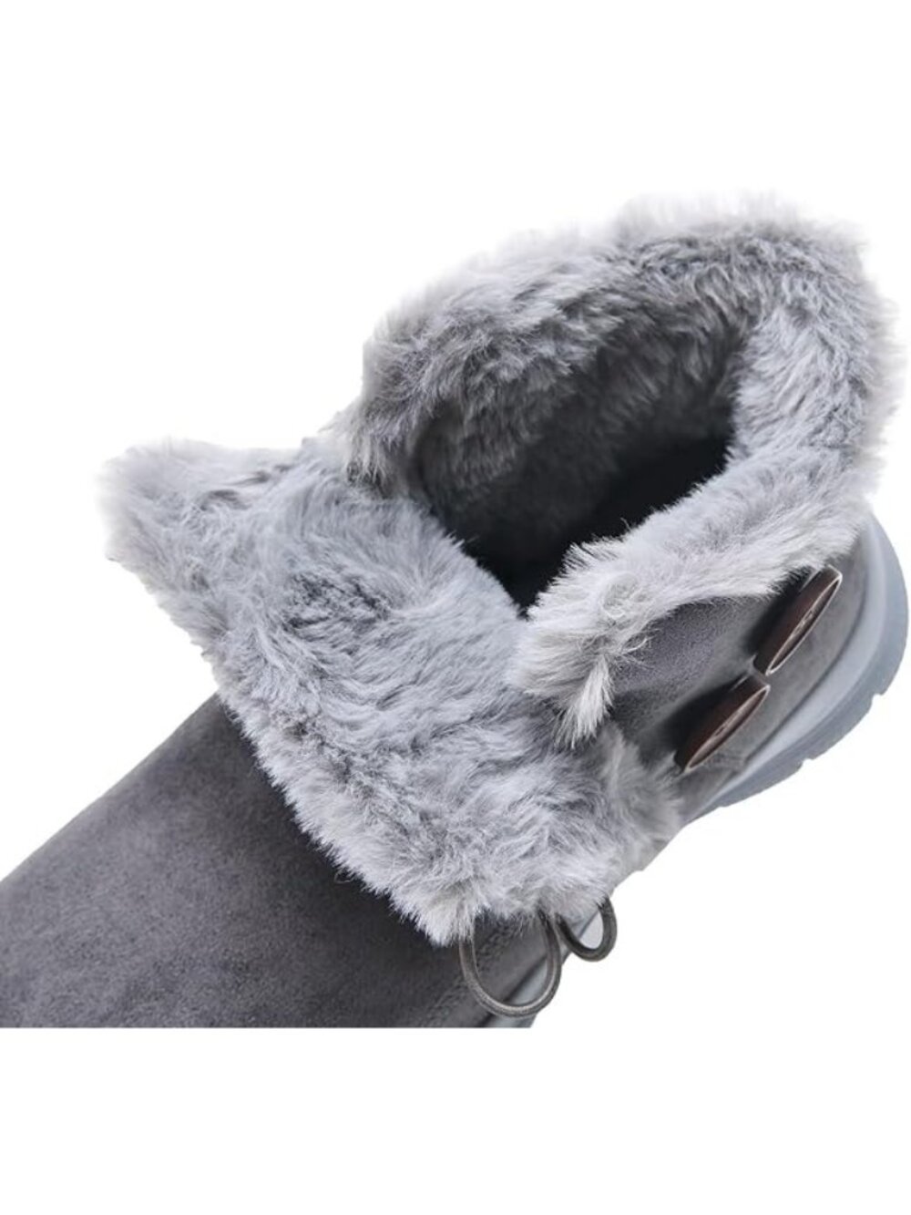 TIOSEBON Women's Winter Ankle Fur Lined Boots Anti-Slip On Resistant Booties Sho - Picture 4 of 14